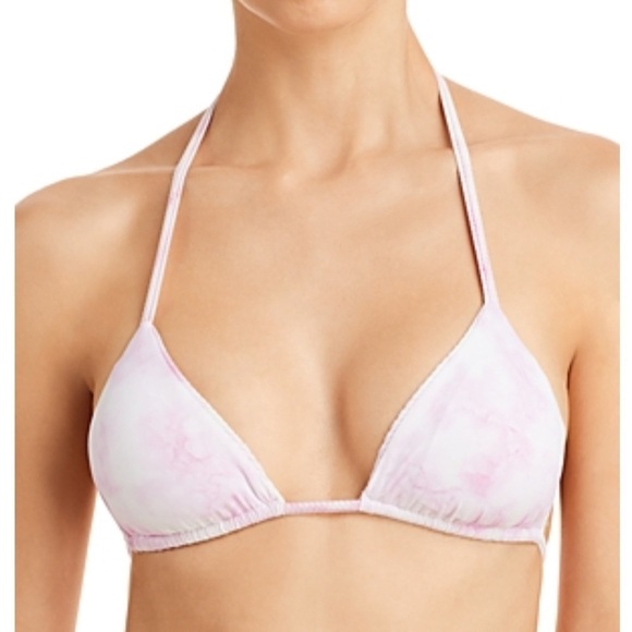 Vitamin A Gia Reversible Triangle Bikini Top XS pink Tie Dye NWT Y2K vacation - Picture 1 of 7